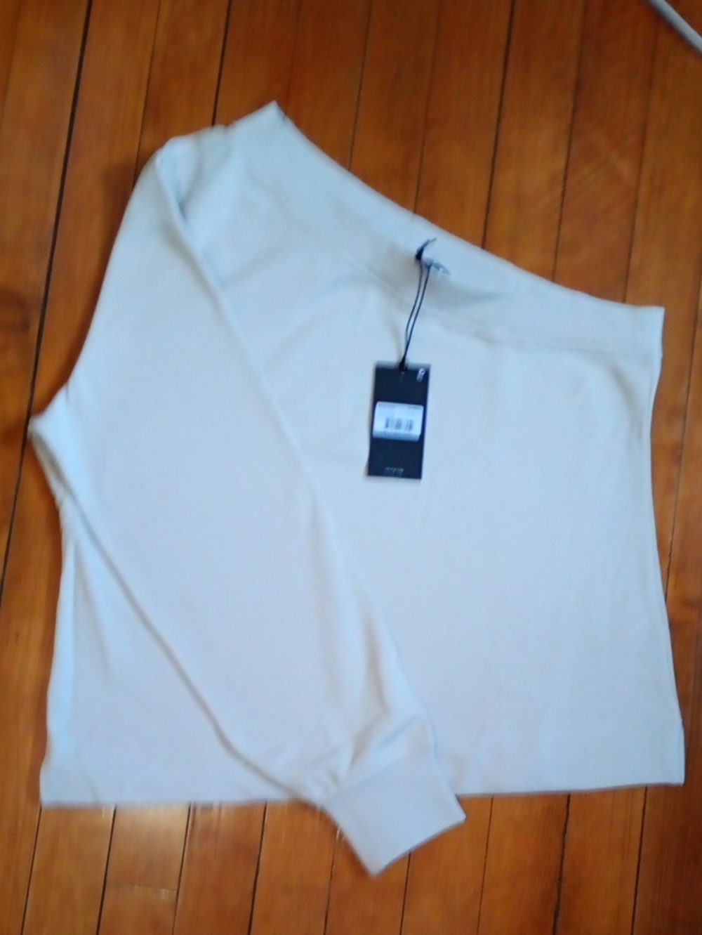 Cream Long Sleeve Jersey Top - Unbranded
